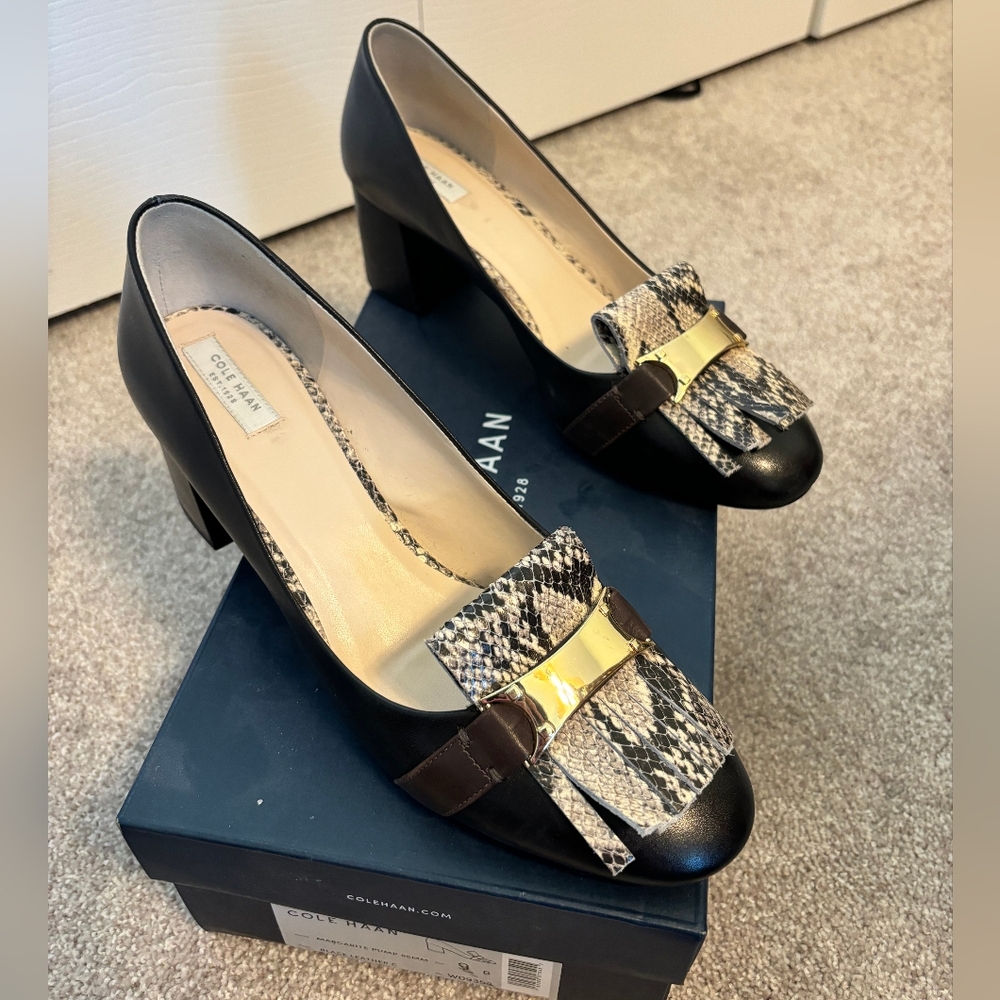 Cole Haan Snakeskin Pumps